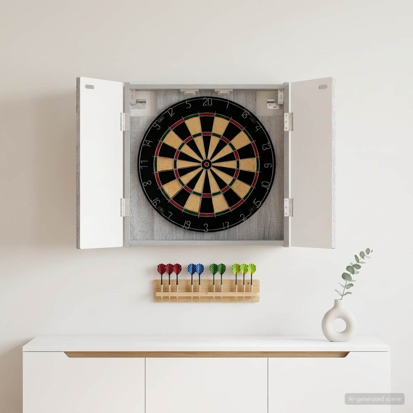 Dartboard Cabinet ARNHEM Grey Sonoma 52.5 x 10.5 x 53.5 cm