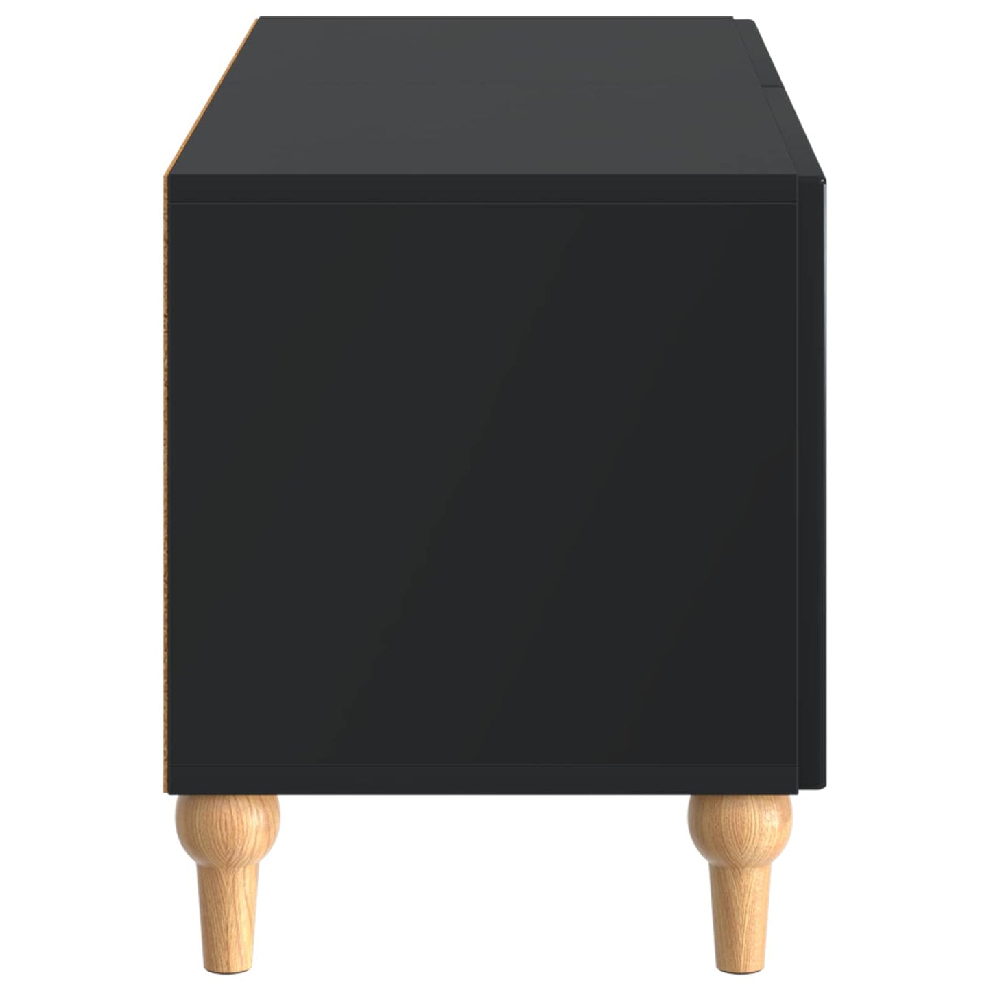TV Cabinet Black Engineered Wood
