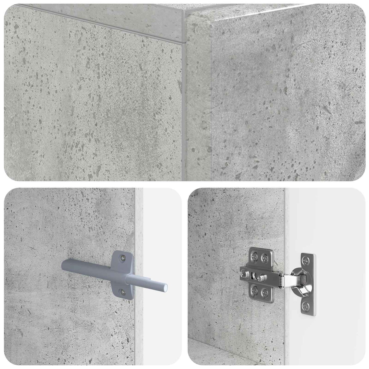 TV Cabinet Concrete Grey Engineered Wood