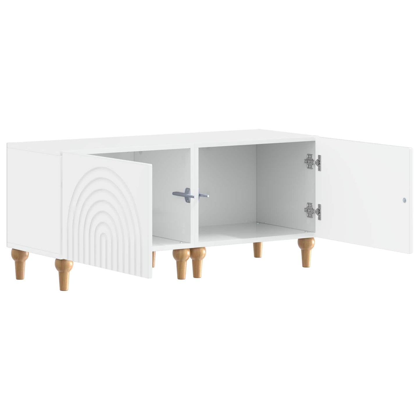 TV Cabinet High Gloss White Engineered Wood