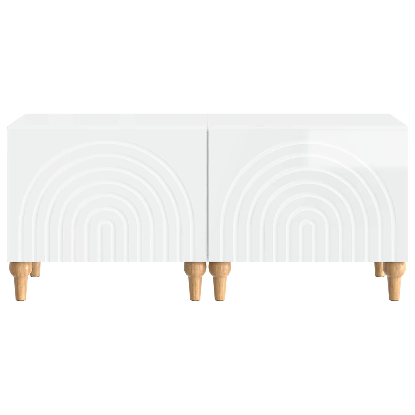 TV Cabinet High Gloss White Engineered Wood
