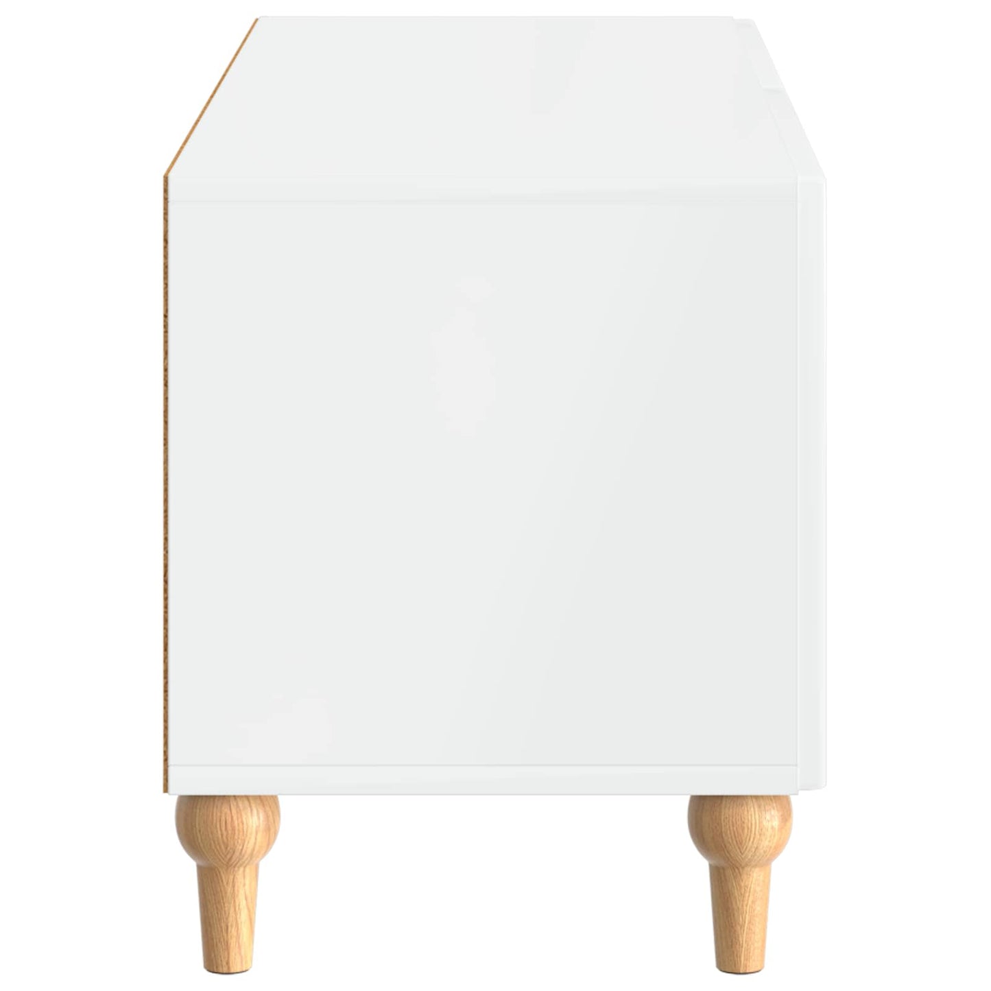 TV Cabinet High Gloss White Engineered Wood
