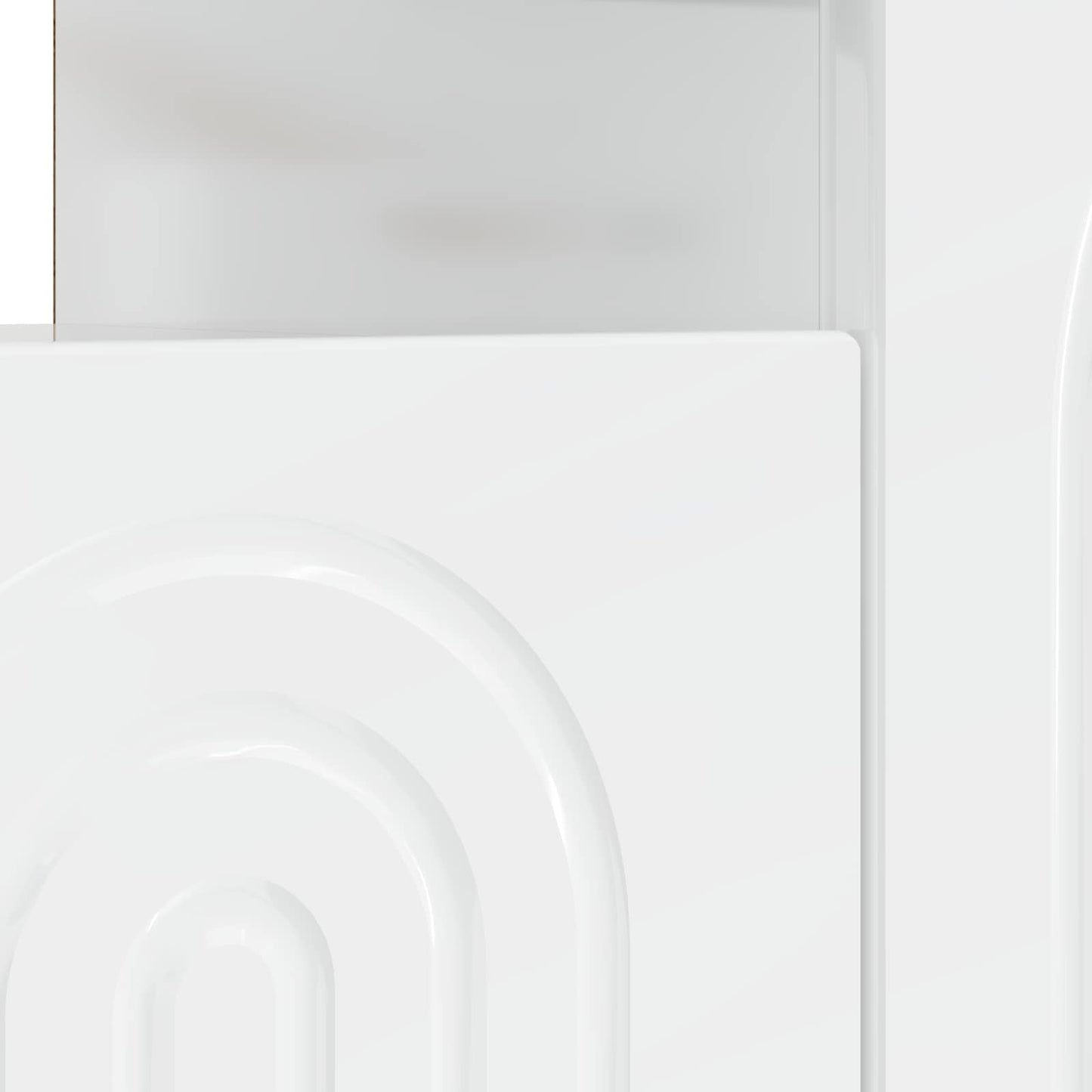 LED TV Cabinet High Gloss White Engineered Wood