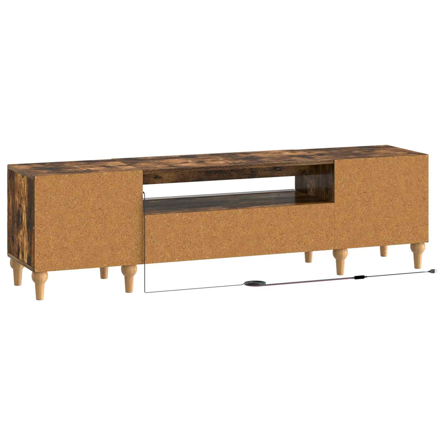 LED TV Cabinet Smoked Oak Engineered Wood