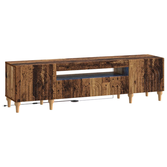 LED TV Cabinet Old Wood Engineered Wood