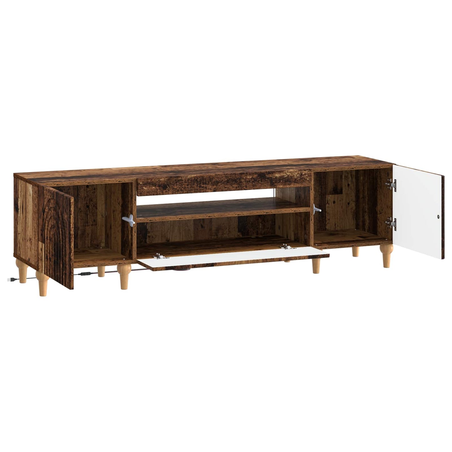 LED TV Cabinet Old Wood Engineered Wood