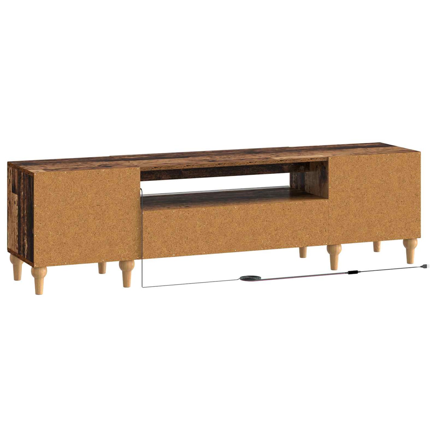 LED TV Cabinet Old Wood Engineered Wood