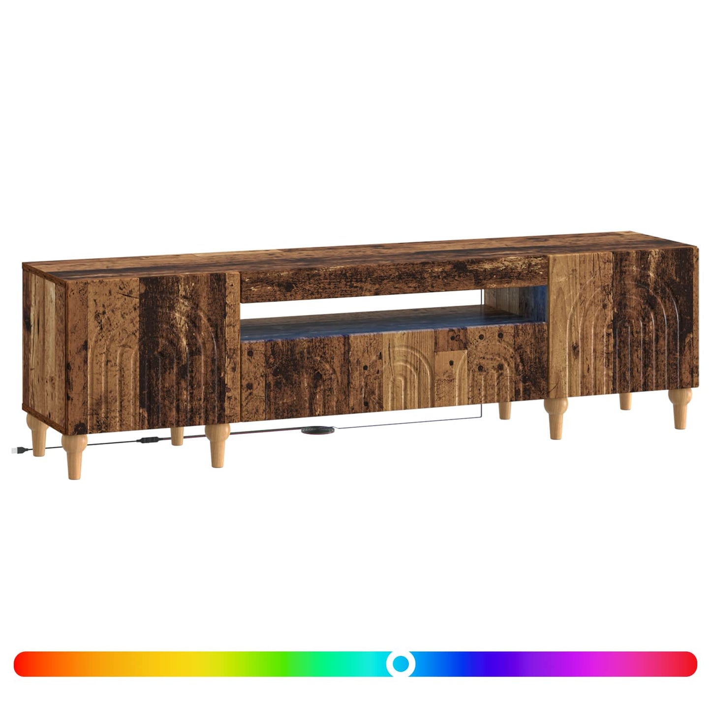 LED TV Cabinet Old Wood Engineered Wood