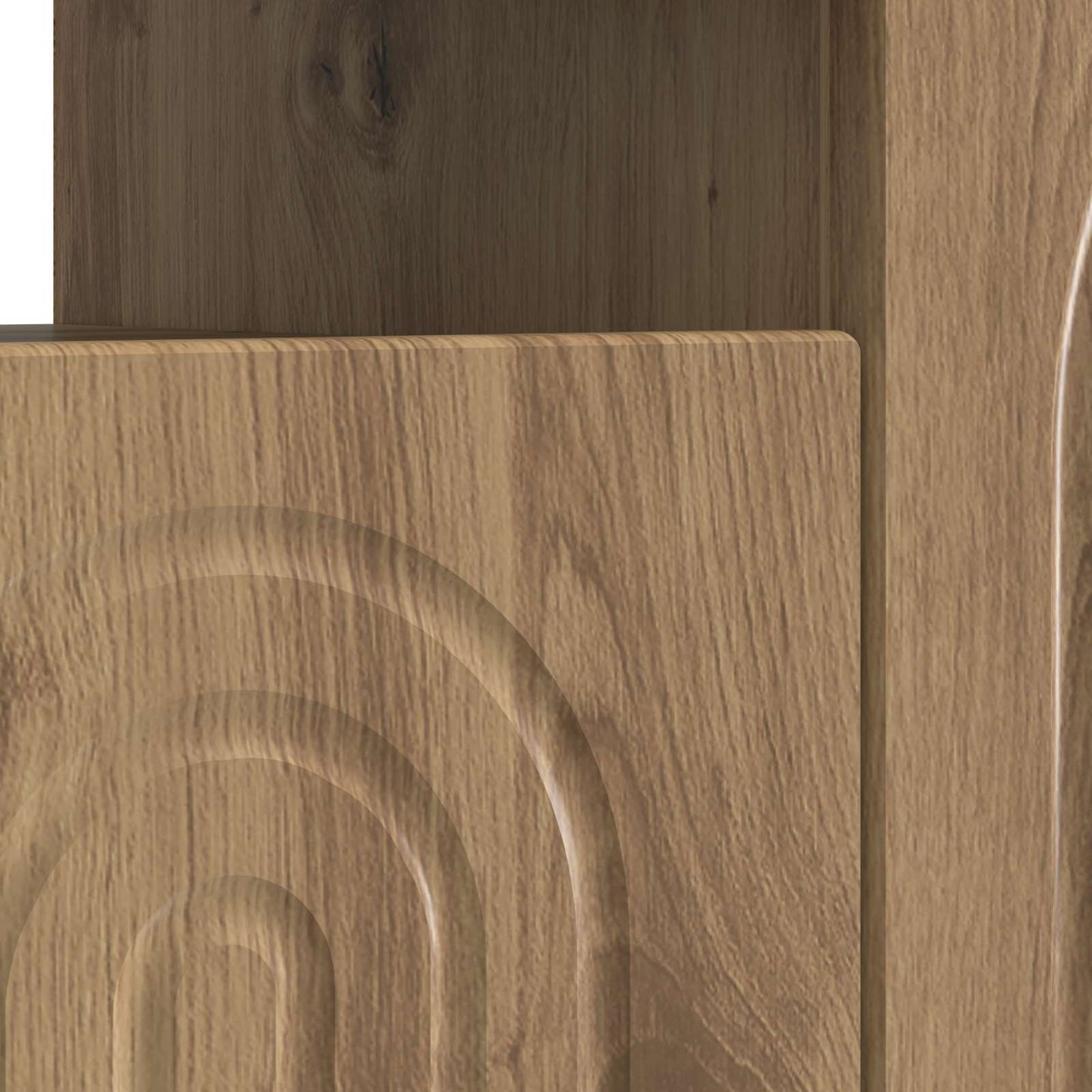 LED TV Cabinet ALKMAAR 153 x 35 x 43 cm Artisan Oak