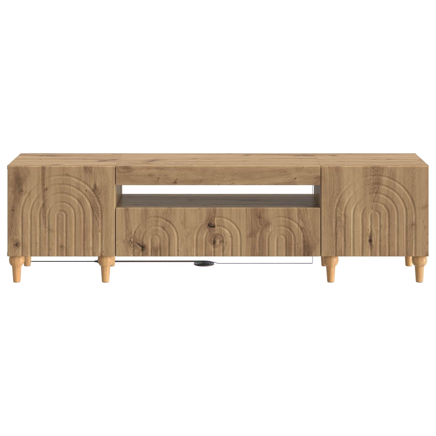 LED TV Cabinet ALKMAAR 153 x 35 x 43 cm Artisan Oak
