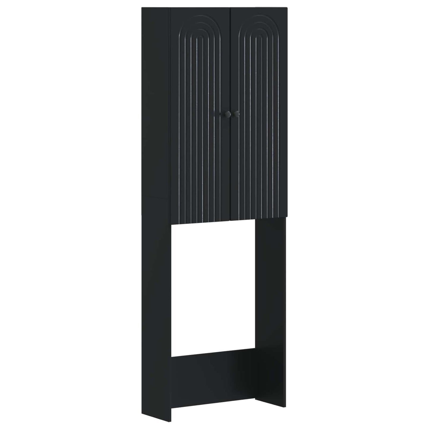 Toilet Cabinet ALKMAAR Black 66 x 25.5 x 190 cm Engineered Wood