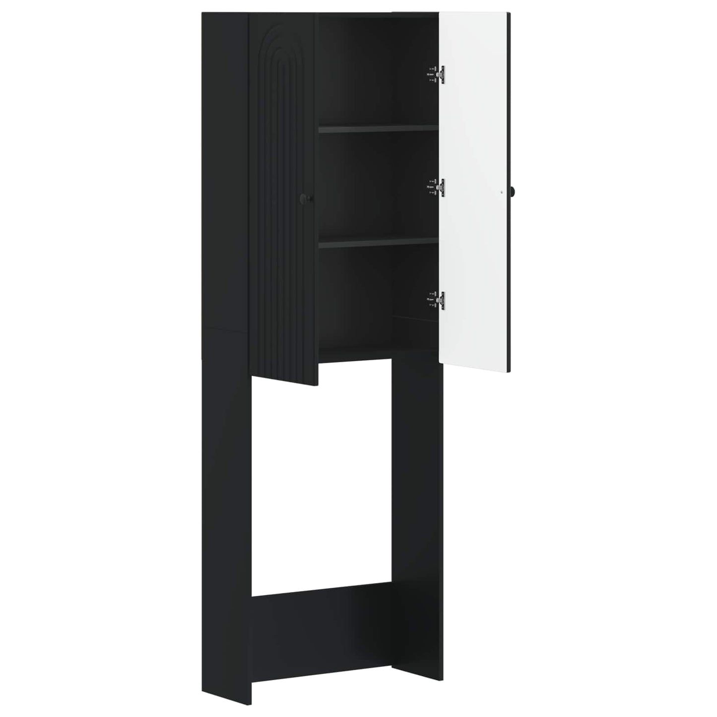 Toilet Cabinet ALKMAAR Black 66 x 25.5 x 190 cm Engineered Wood