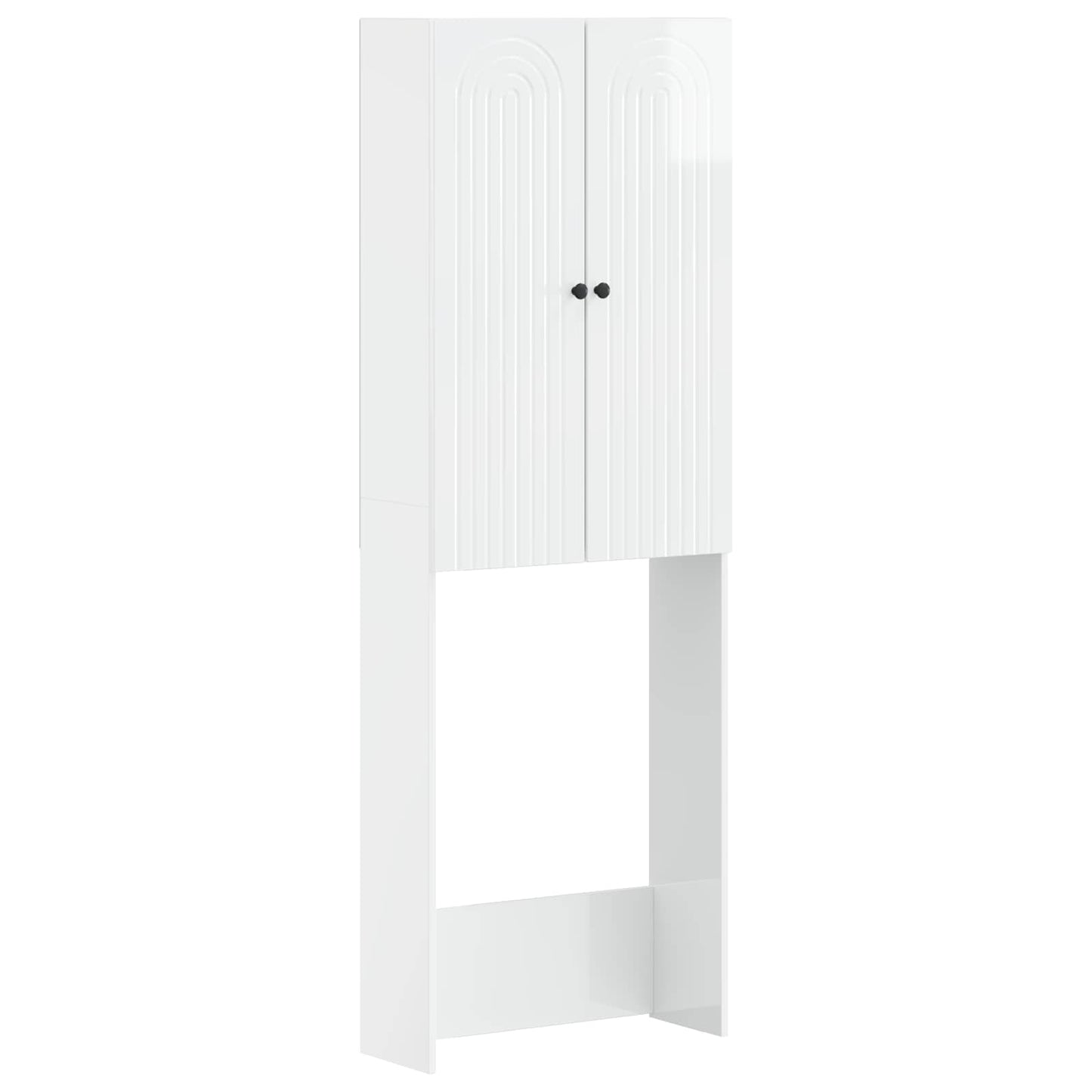 Toilet Cabinet ALKMAAR High Gloss White 66 x 25.5 x 190 cm