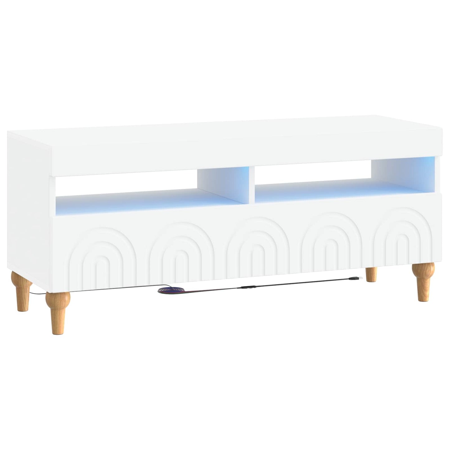 LED TV Cabinet White Engineered Wood