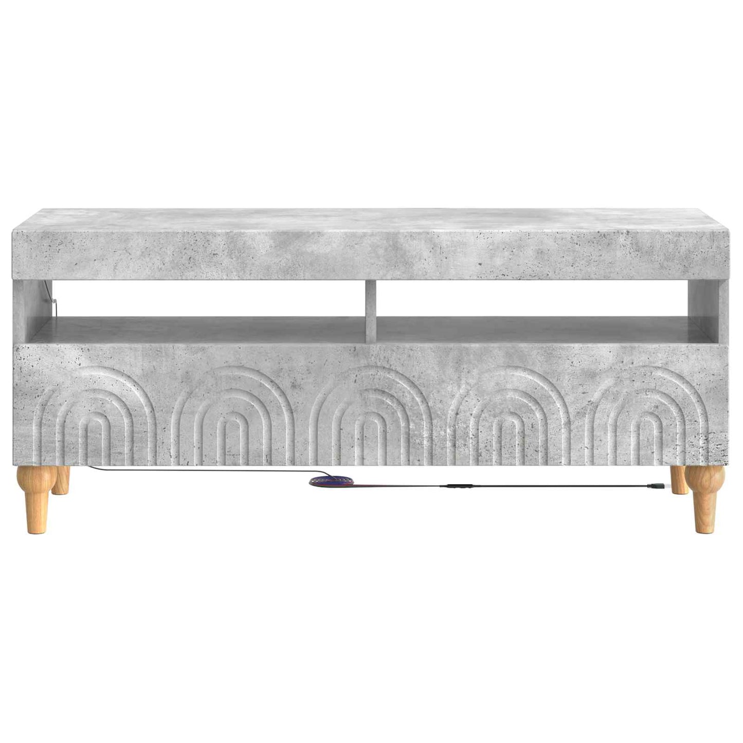 LED TV Cabinet Concrete Grey Engineered Wood