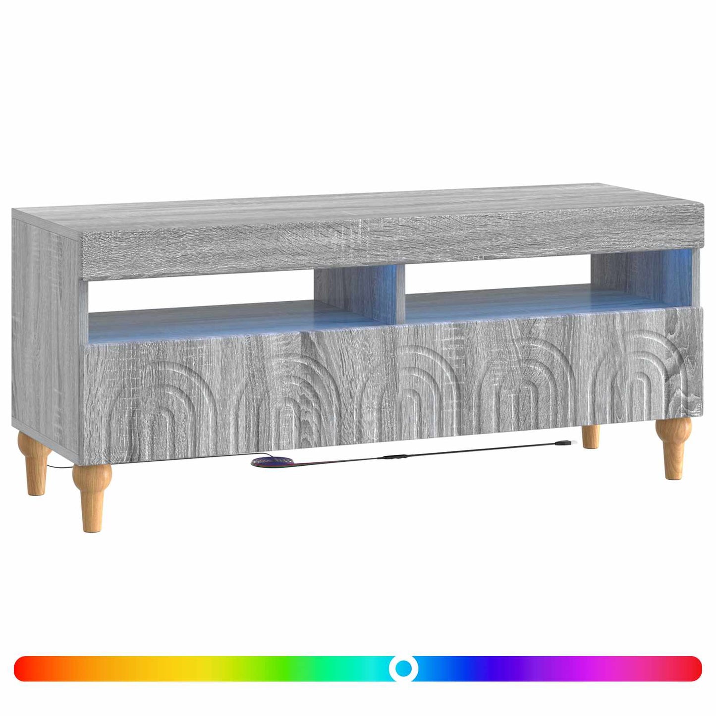 LED TV Cabinet Grey Sonoma Engineered Wood