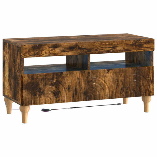 LED TV Cabinet Smoked Oak Engineered Wood