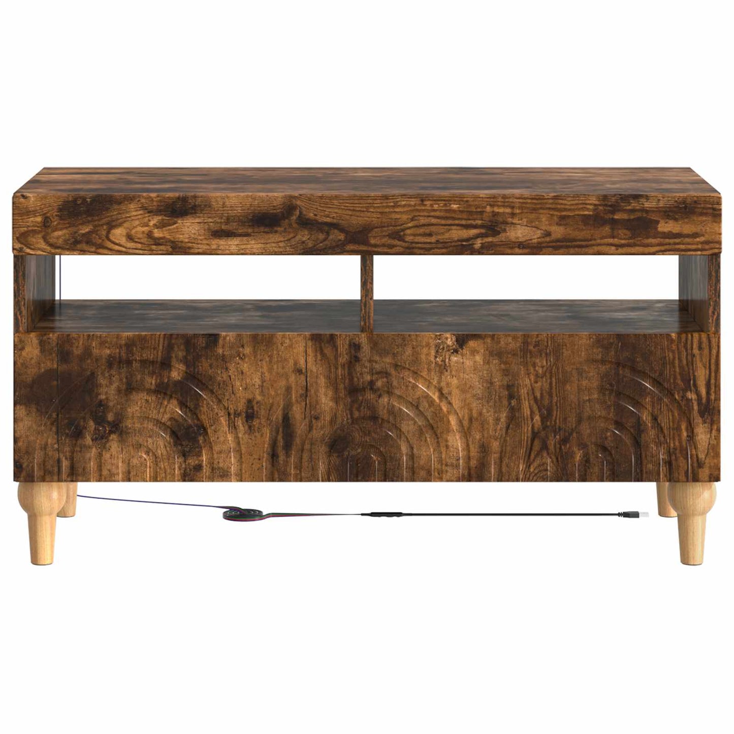 LED TV Cabinet Smoked Oak Engineered Wood