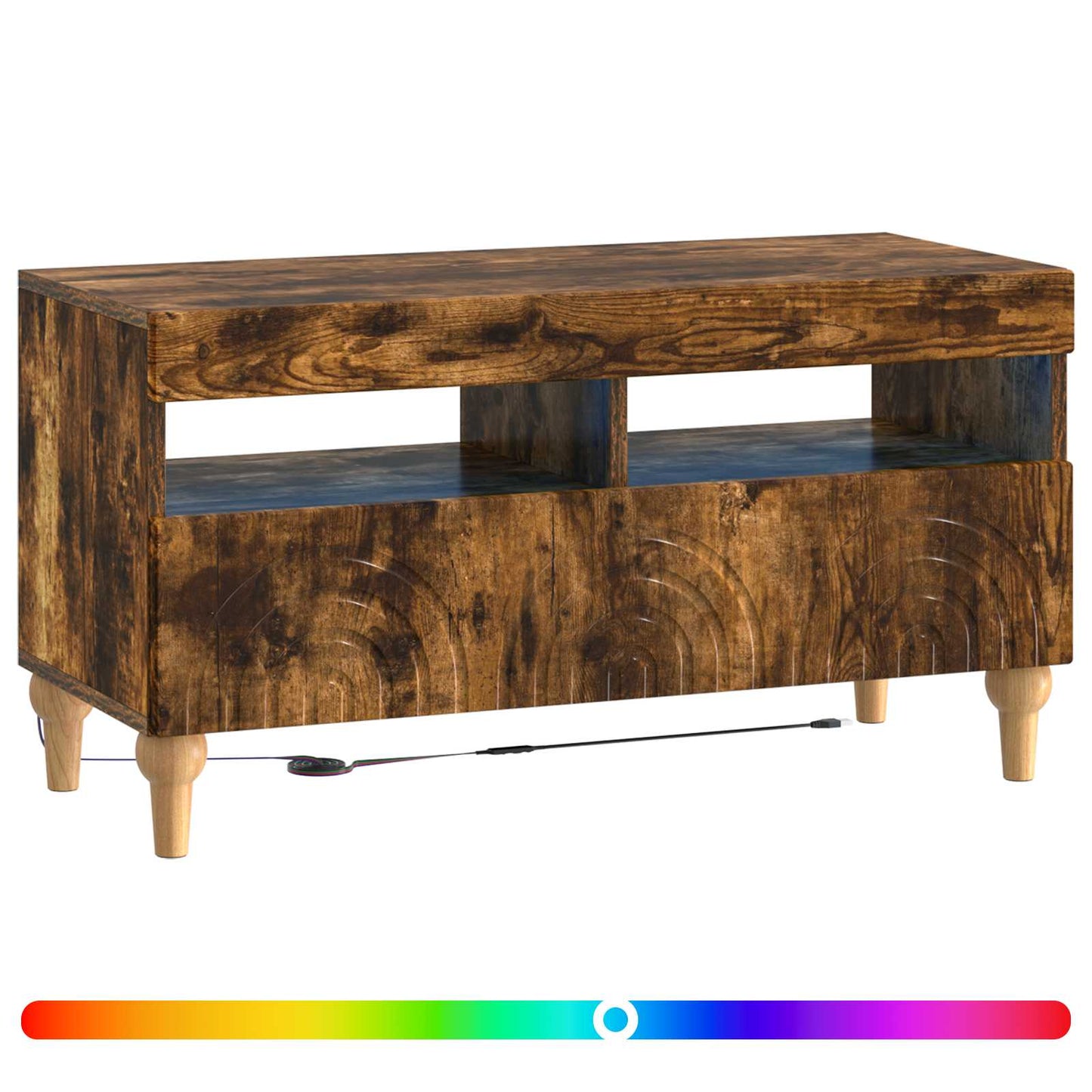 LED TV Cabinet Smoked Oak Engineered Wood