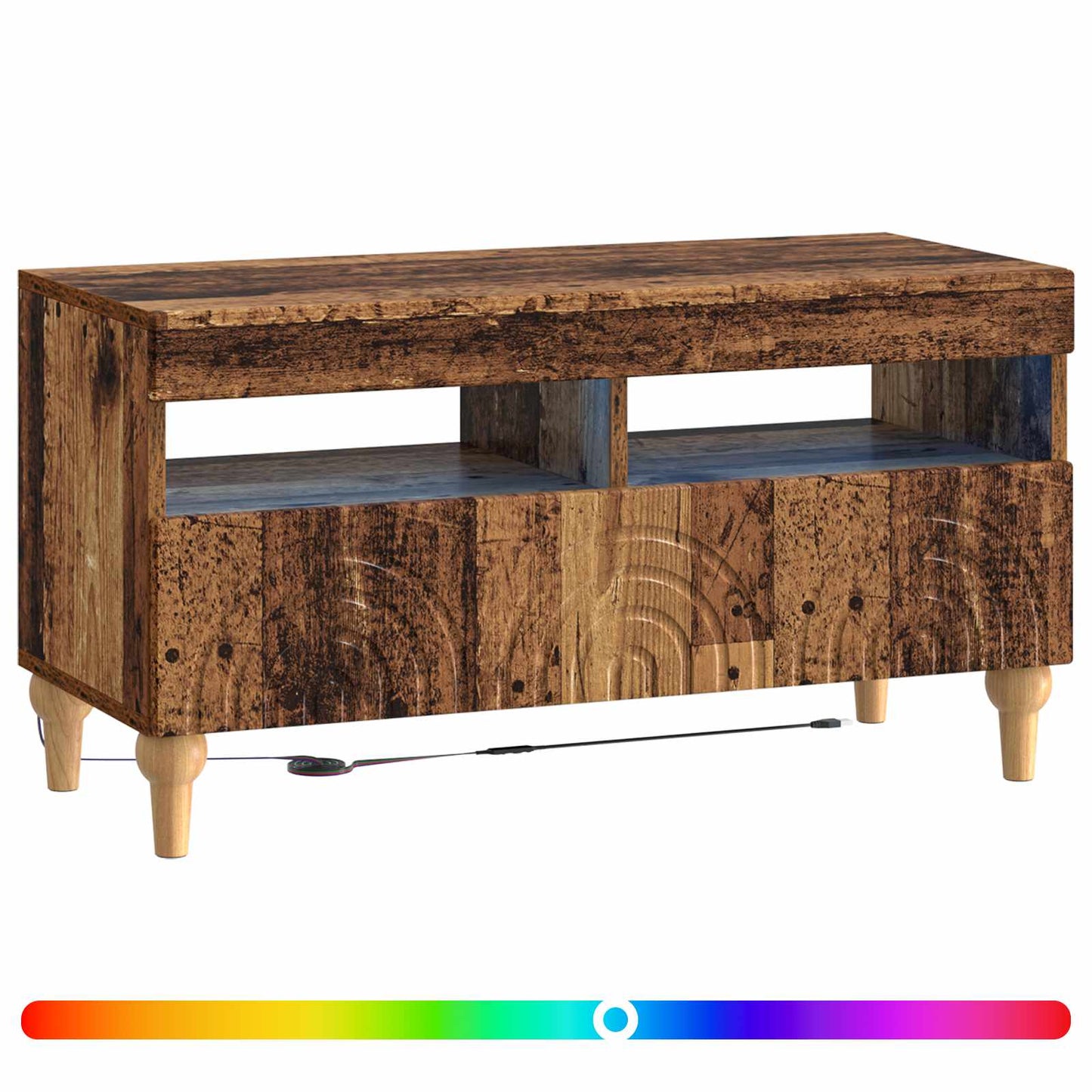 LED TV Cabinet Old Wood Engineered Wood