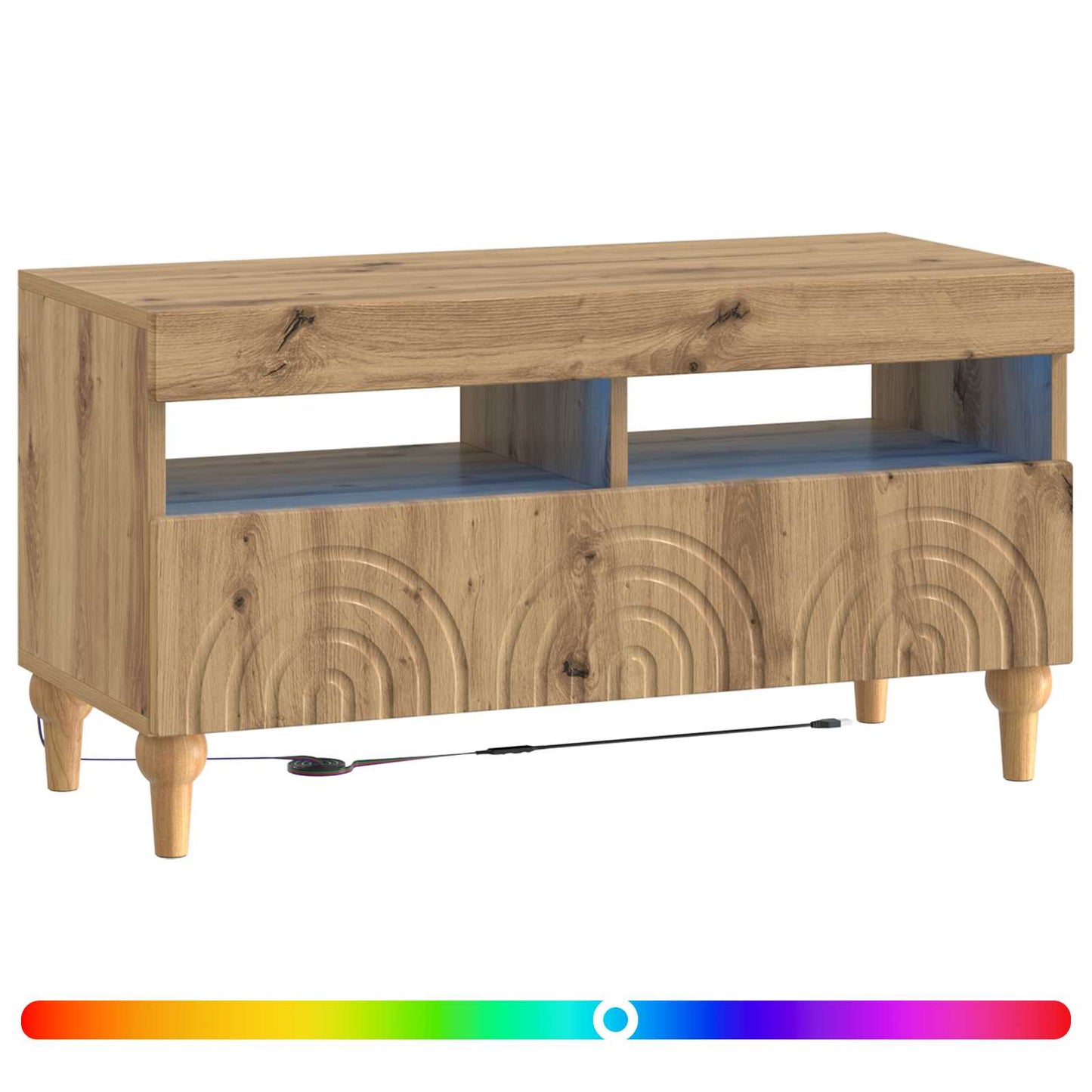 LED TV Cabinet Artisan Oak Engineered Wood