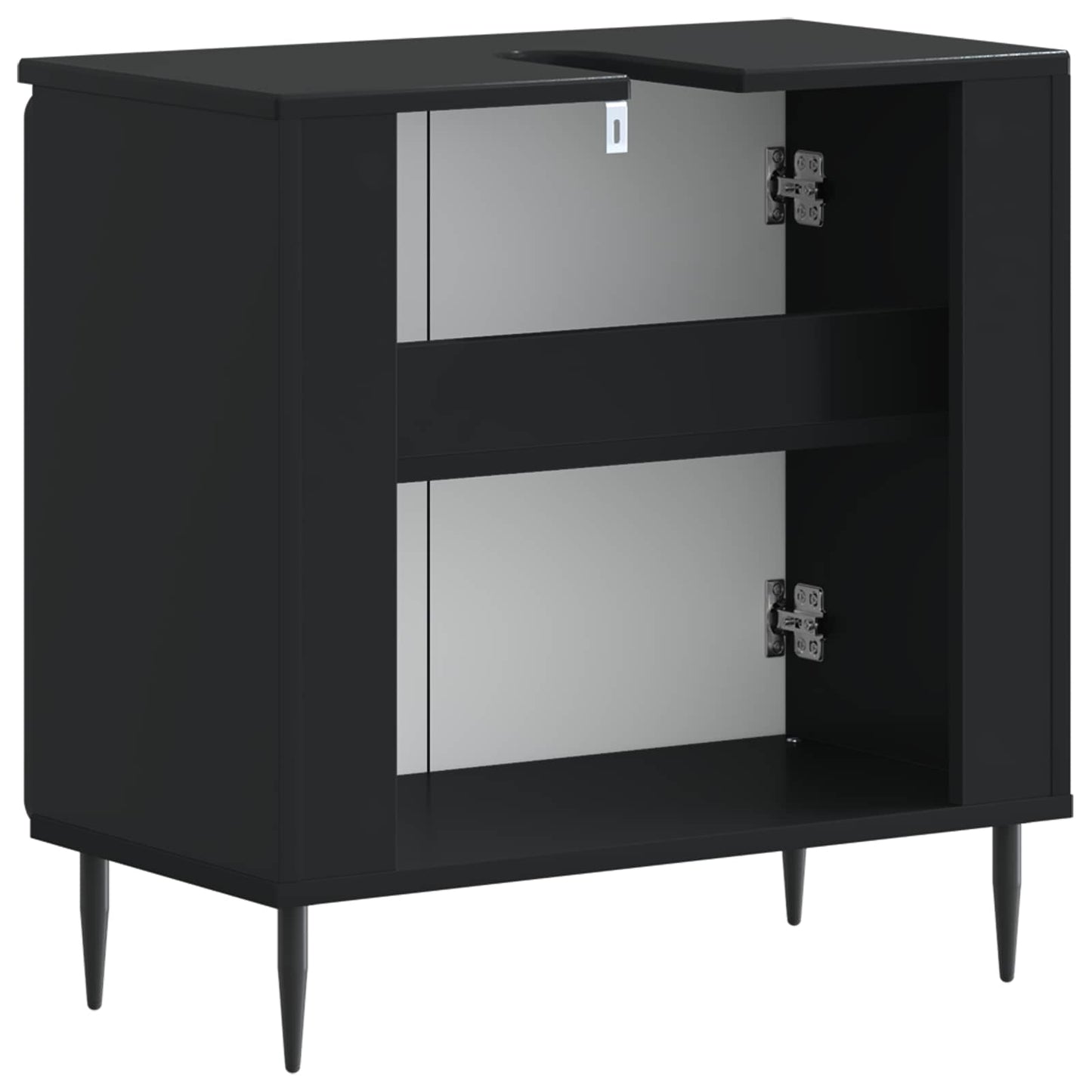 Bathroom Sink Cabinet ZWOLLE Black 59.5 x 31.5x 59 cm