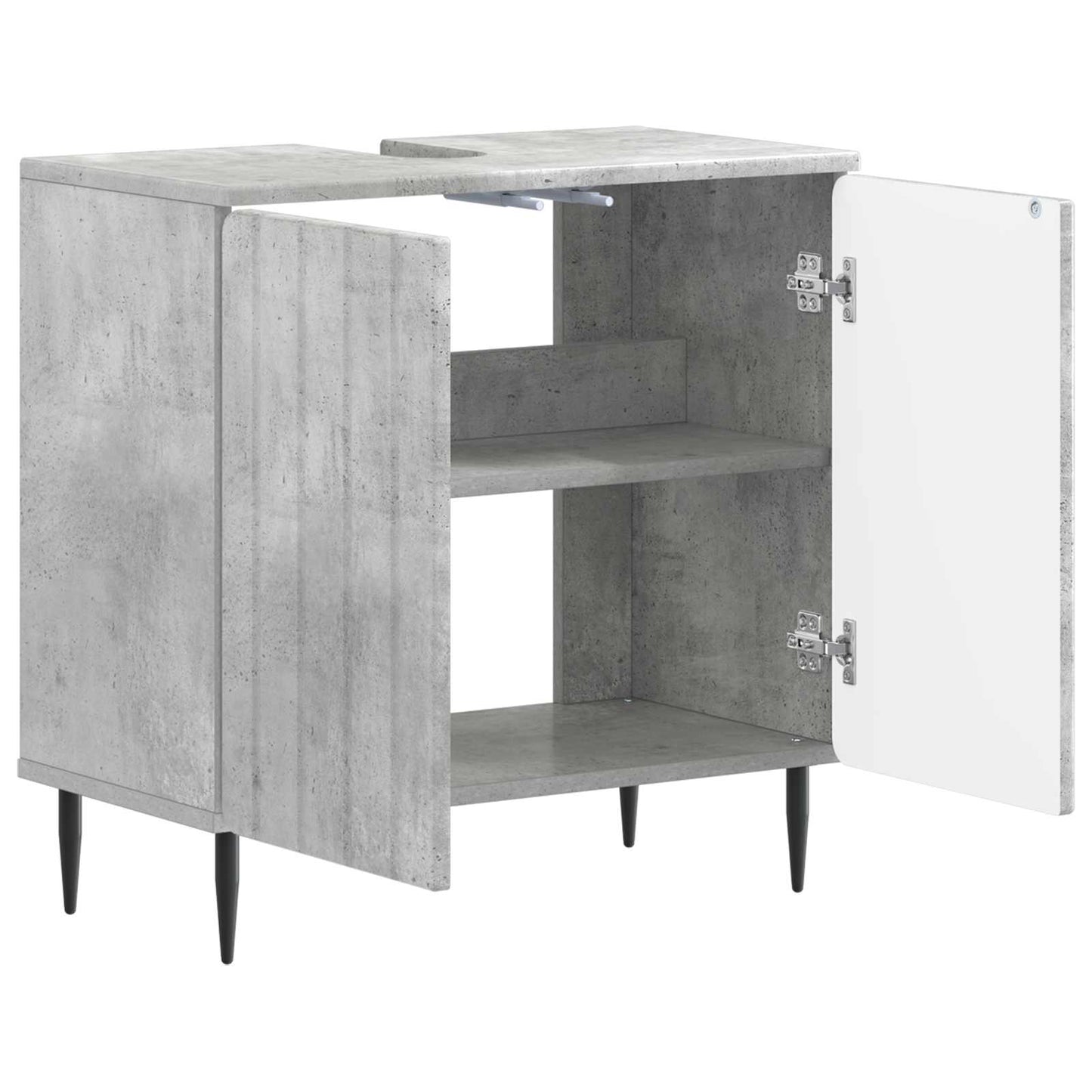 Bathroom Sink Cabinet ZWOLLE Concrete Grey 59.5 x 31.5x 59 cm