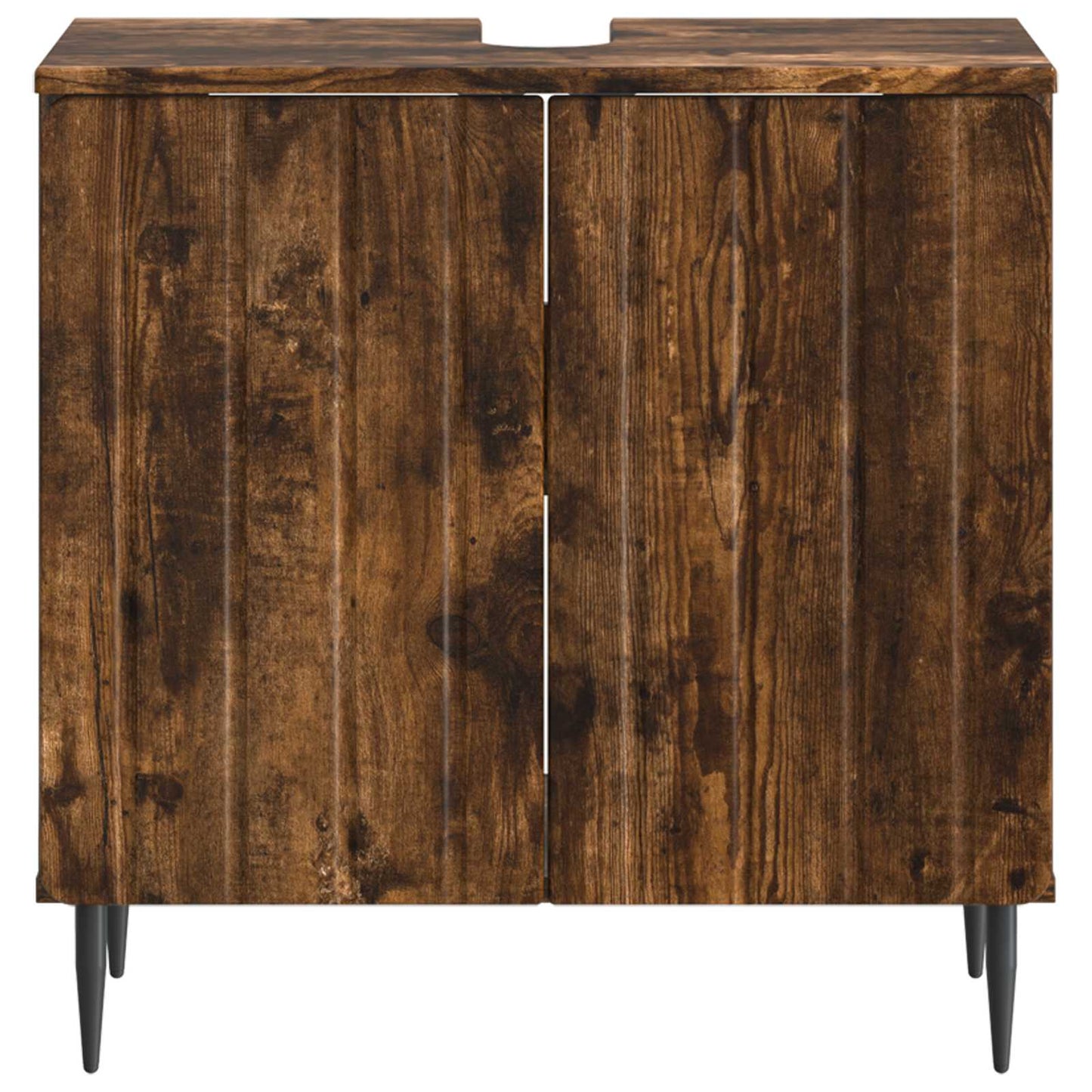 Bathroom Sink Cabinet ZWOLLE Smoked Oak 59.5 x 31.5x 59 cm
