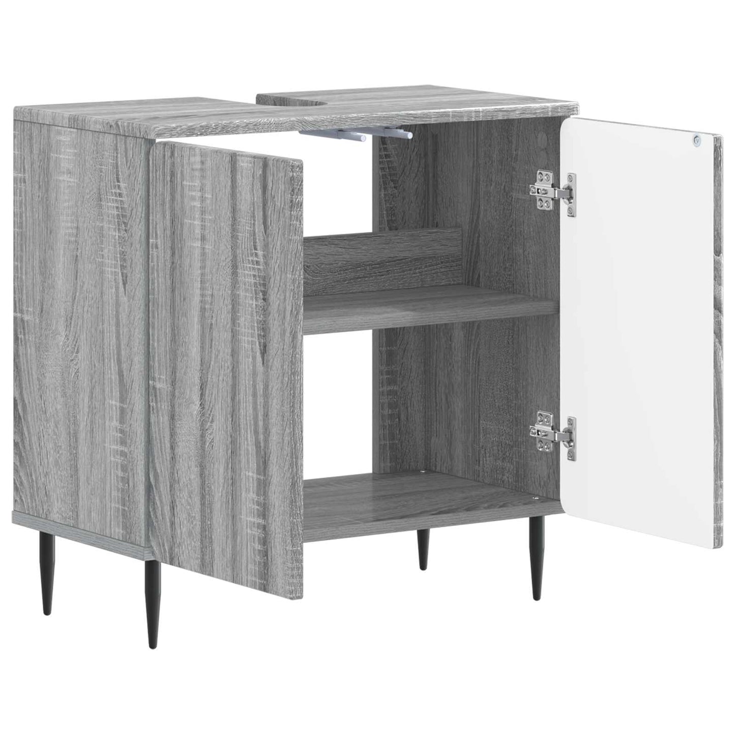 Bathroom Sink Cabinet ZWOLLE Grey Sonoma 59.5 x 31.5x 59 cm