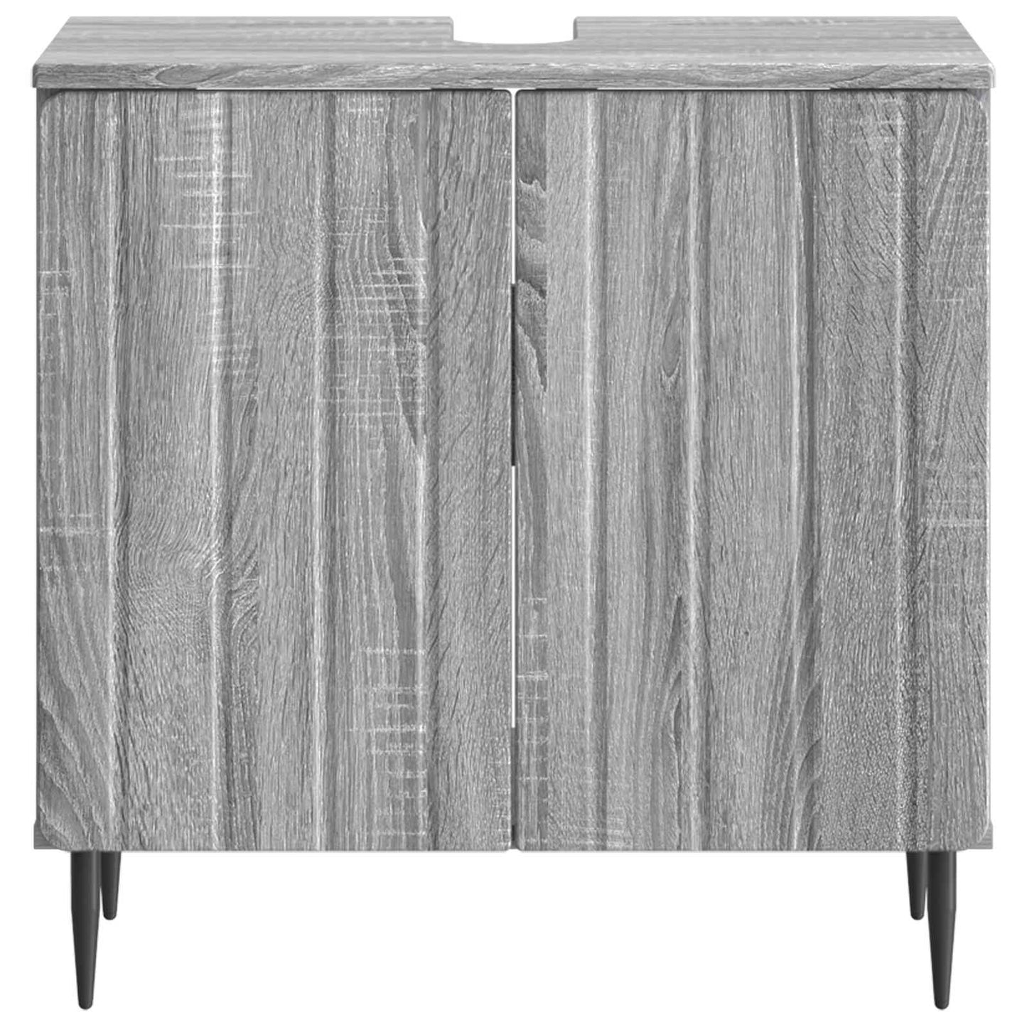 Bathroom Sink Cabinet ZWOLLE Grey Sonoma 59.5 x 31.5x 59 cm