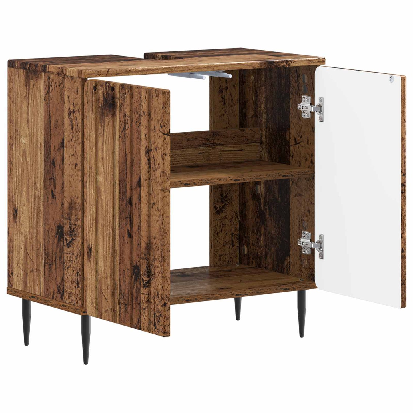 Bathroom Sink Cabinet ZWOLLE Old Wood 59.5 x 31.5x 59 cm