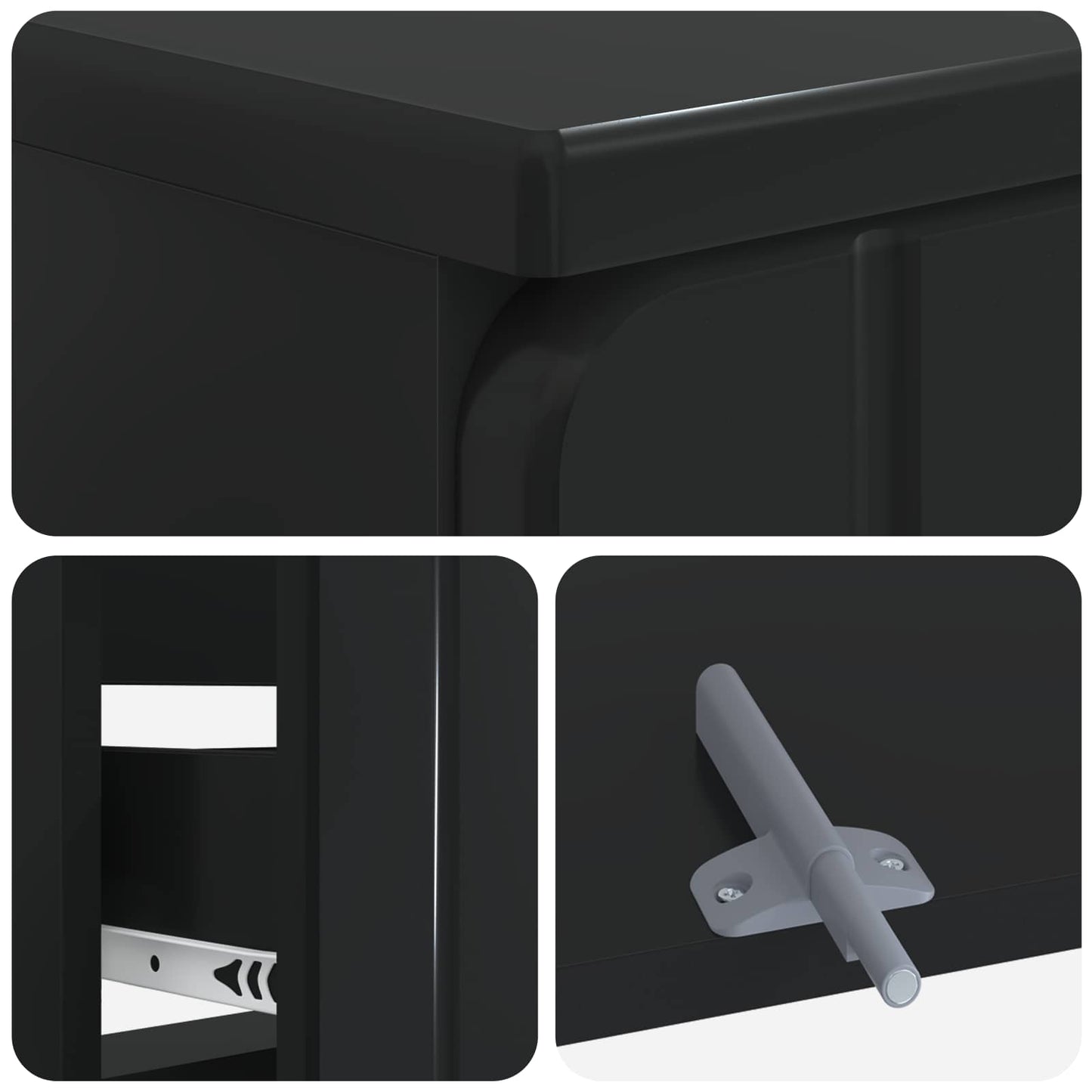 Bathroom Sink Cabinet ZWOLLE Black 82 x 41x 58.5 cm