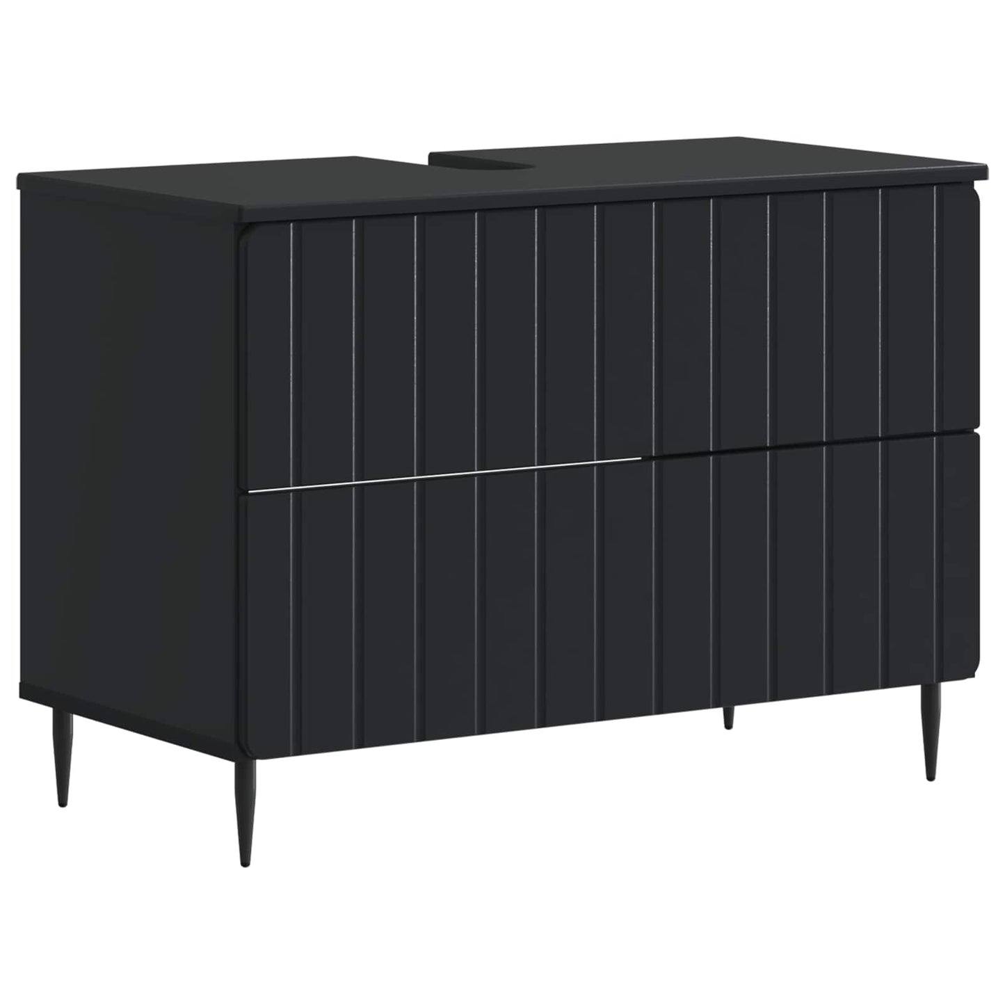 Bathroom Sink Cabinet ZWOLLE Black 82 x 41x 58.5 cm