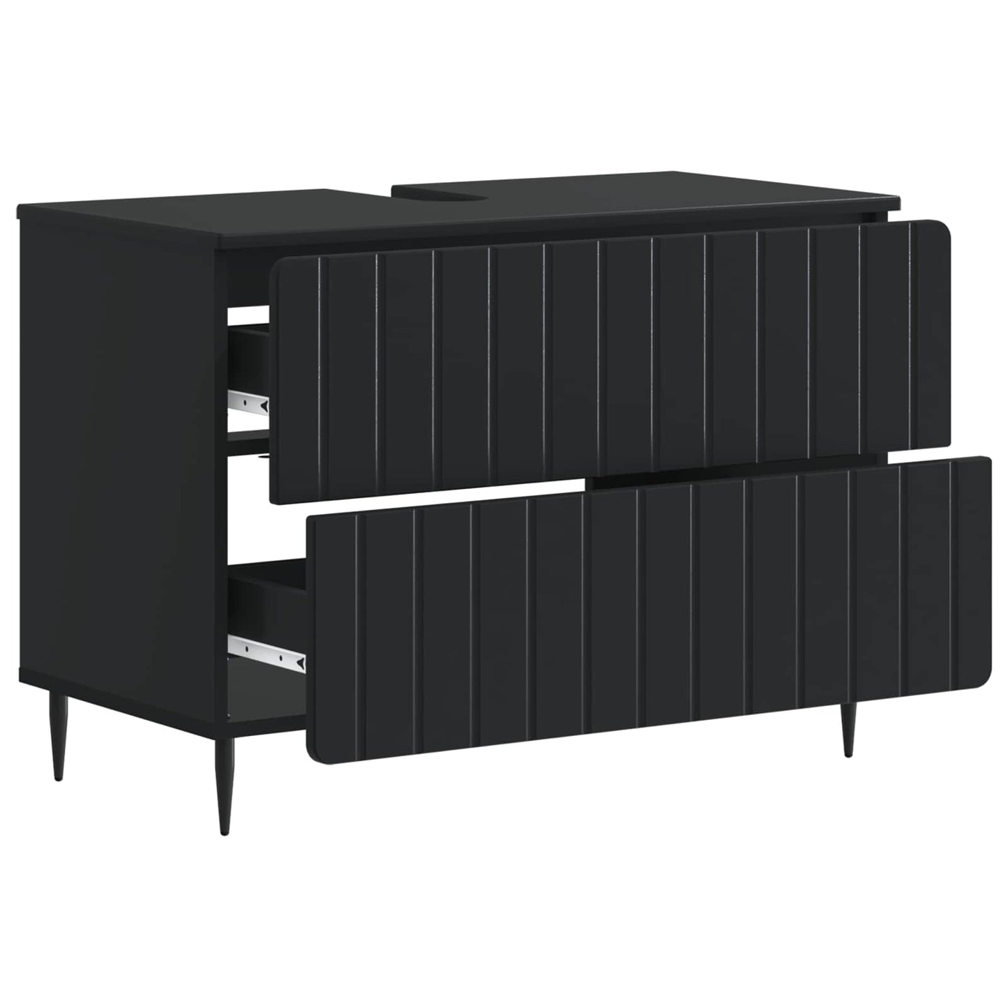 Bathroom Sink Cabinet ZWOLLE Black 82 x 41x 58.5 cm