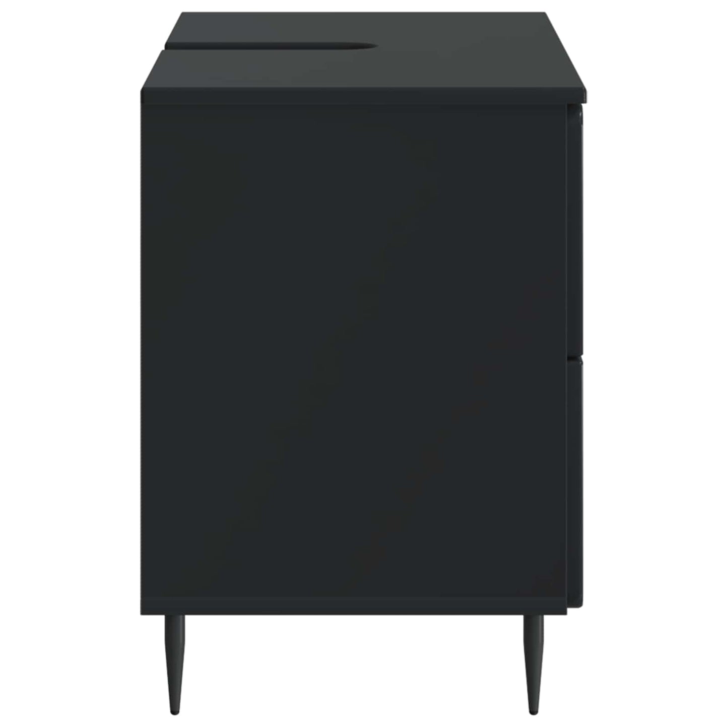Bathroom Sink Cabinet ZWOLLE Black 82 x 41x 58.5 cm