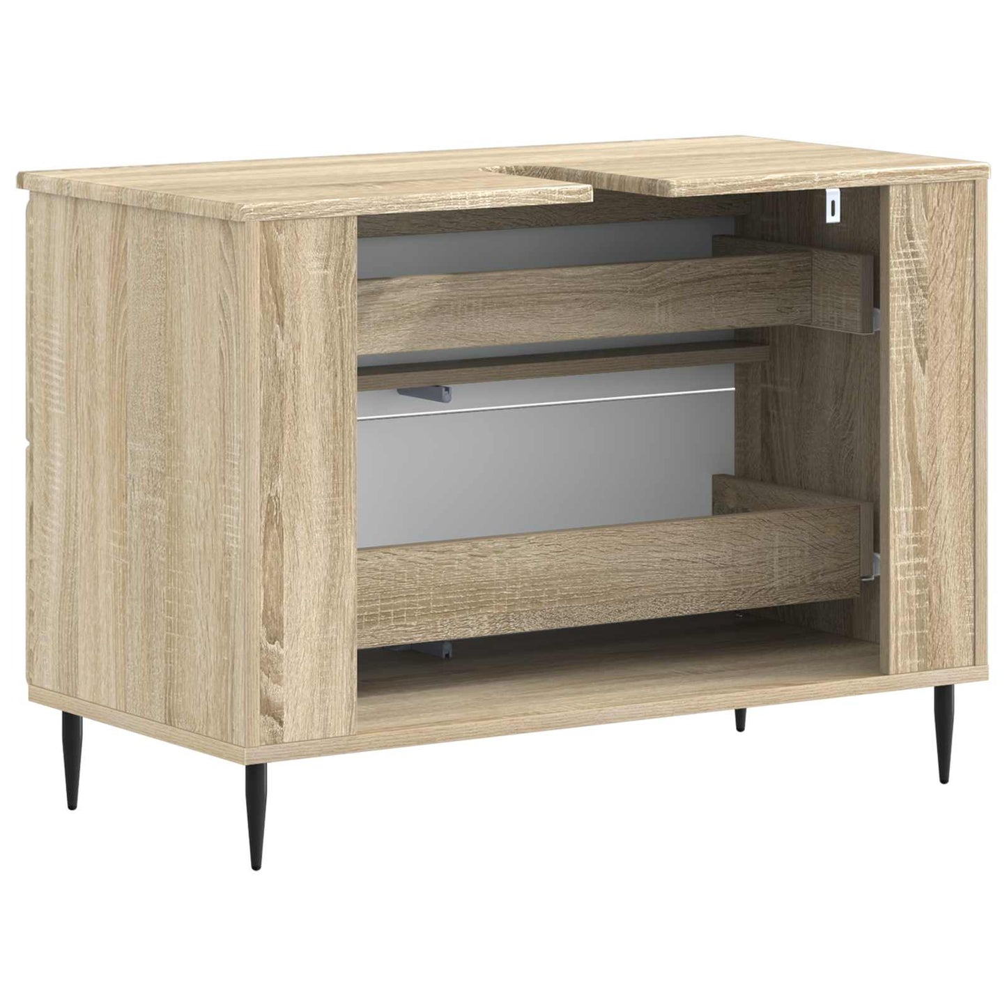 Bathroom Sink Cabinet ZWOLLE Sonoma Oak 82 x 41x 58.5 cm