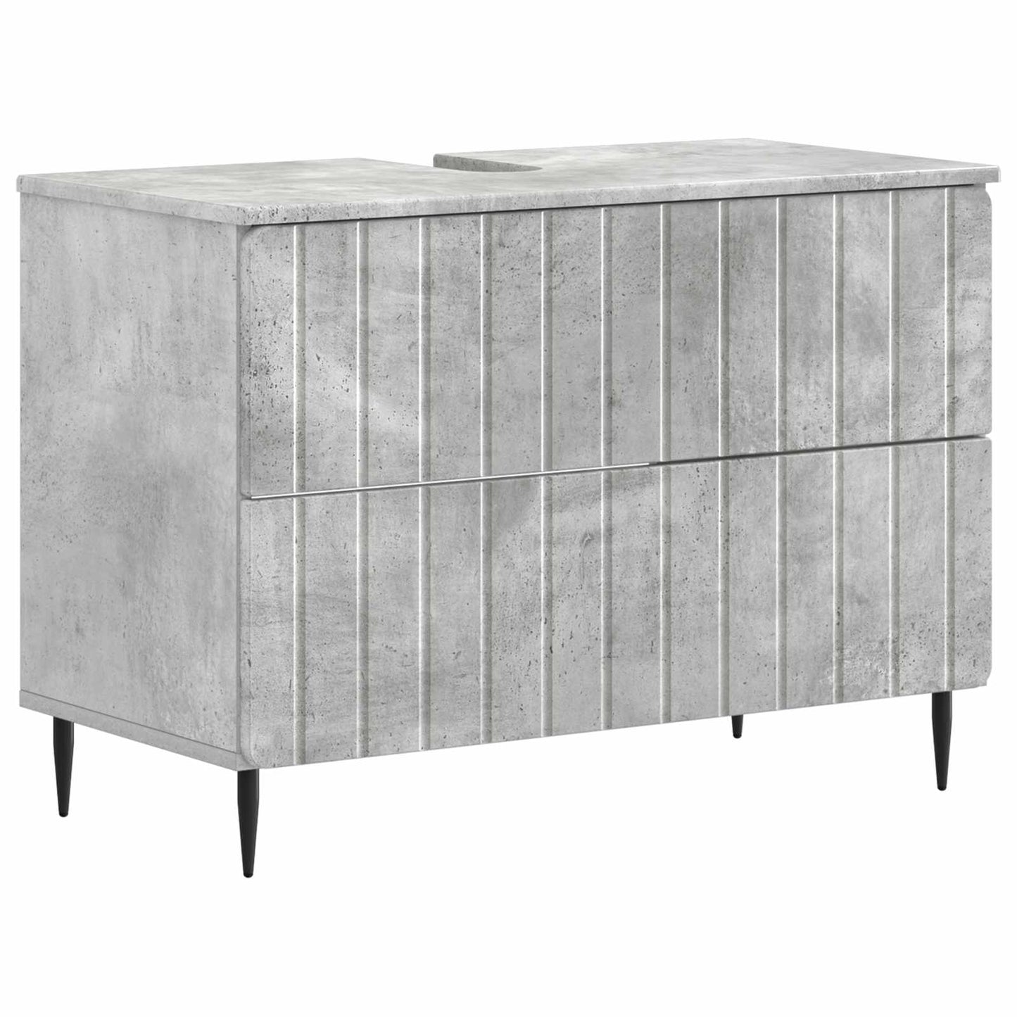 Bathroom Sink Cabinet ZWOLLE Concrete Grey 82 x 41x 58.5 cm