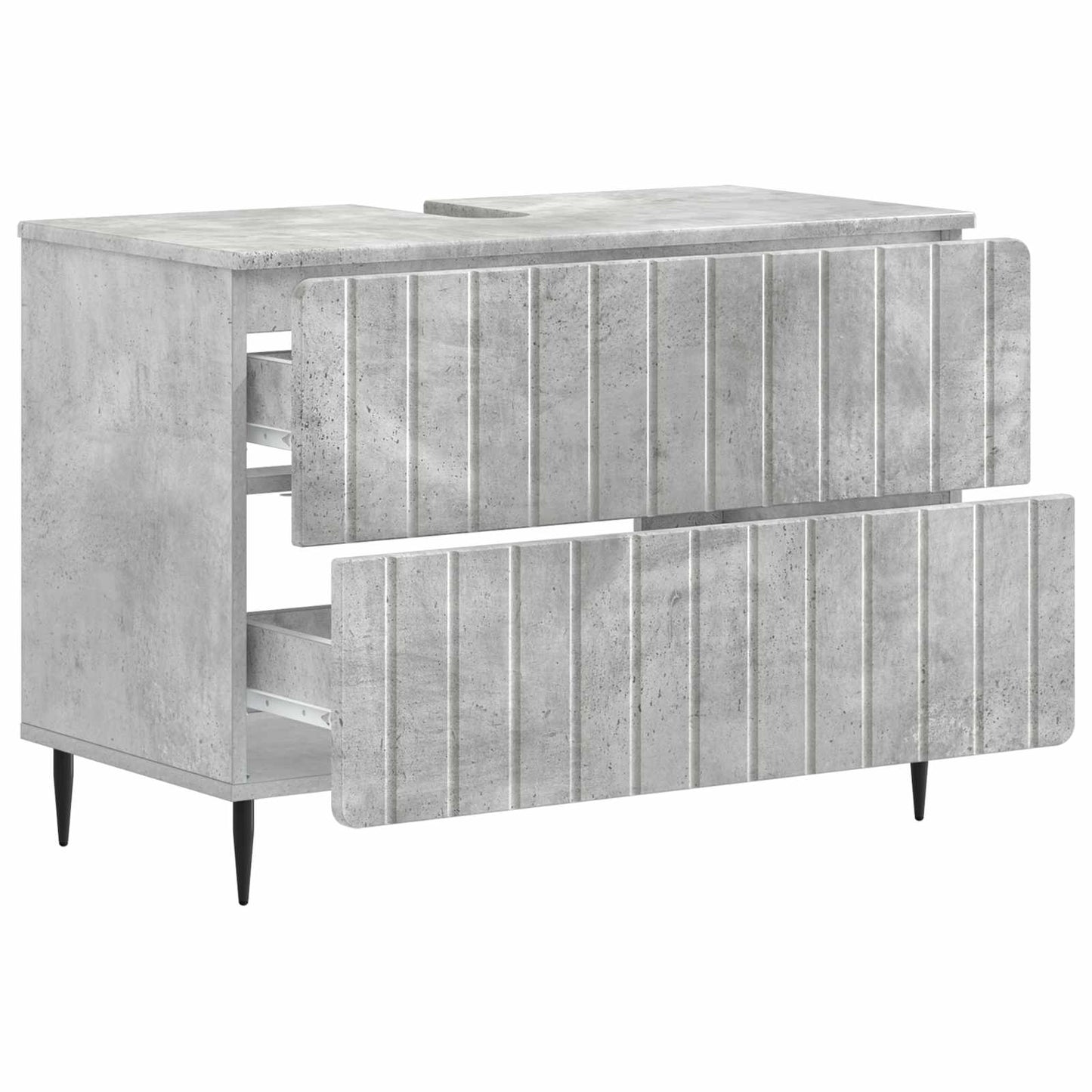 Bathroom Sink Cabinet ZWOLLE Concrete Grey 82 x 41x 58.5 cm