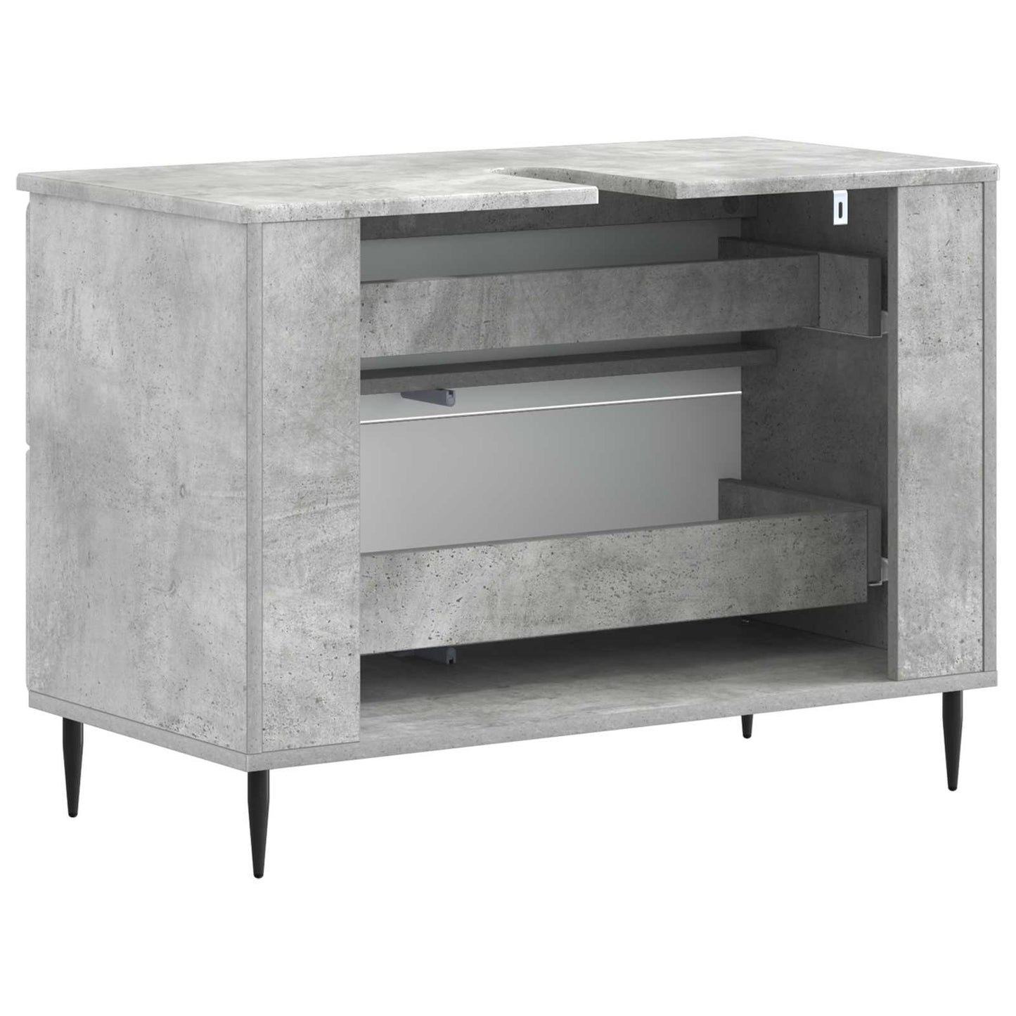 Bathroom Sink Cabinet ZWOLLE Concrete Grey 82 x 41x 58.5 cm
