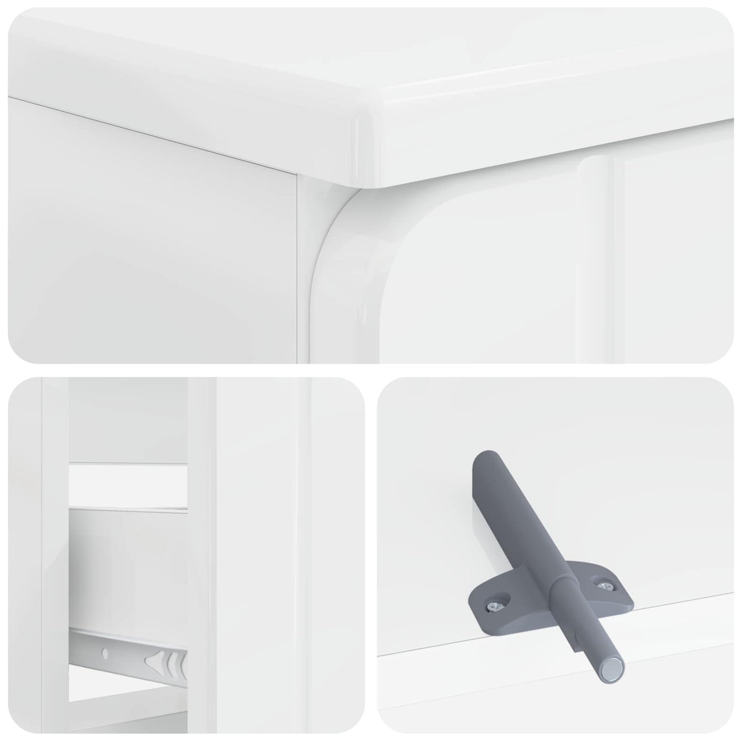 Bathroom Sink Cabinet ZWOLLE High Gloss White 82 x 41x 58.5 cm