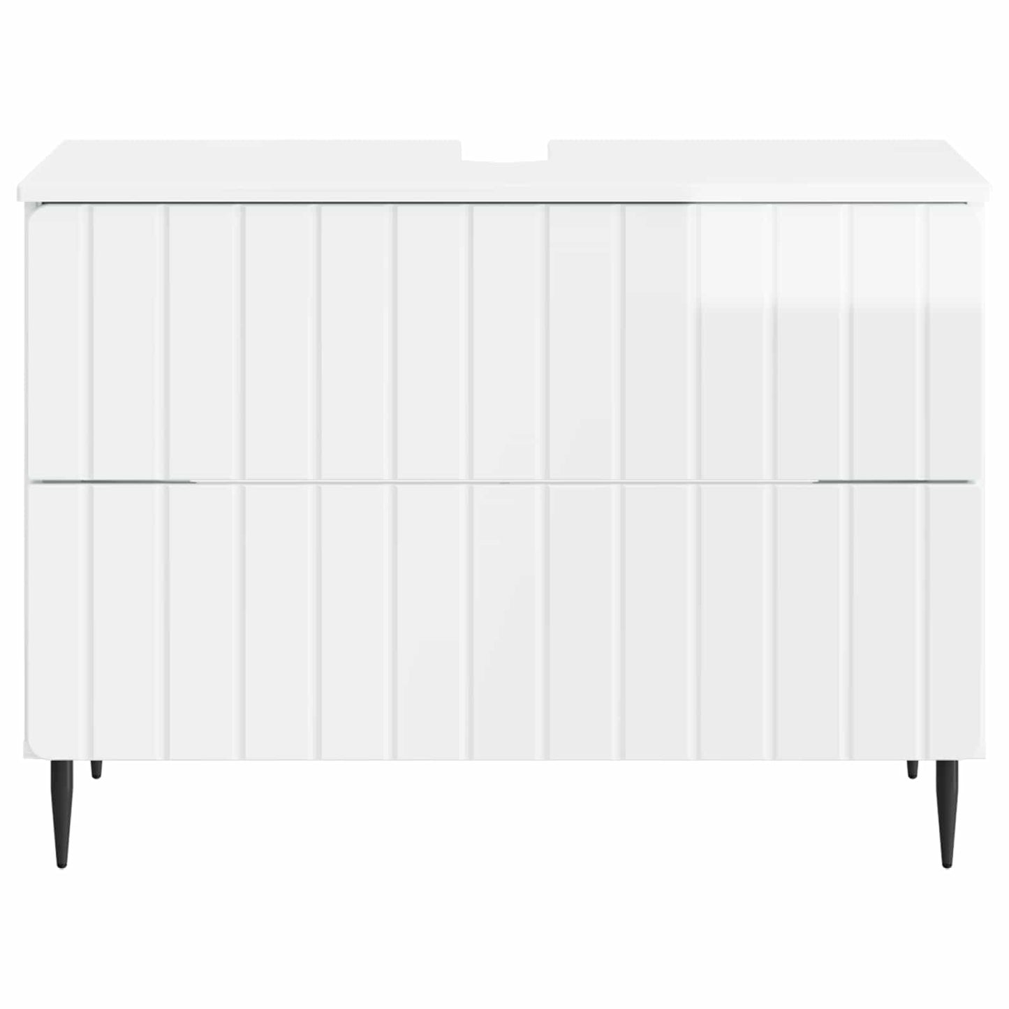 Bathroom Sink Cabinet ZWOLLE High Gloss White 82 x 41x 58.5 cm