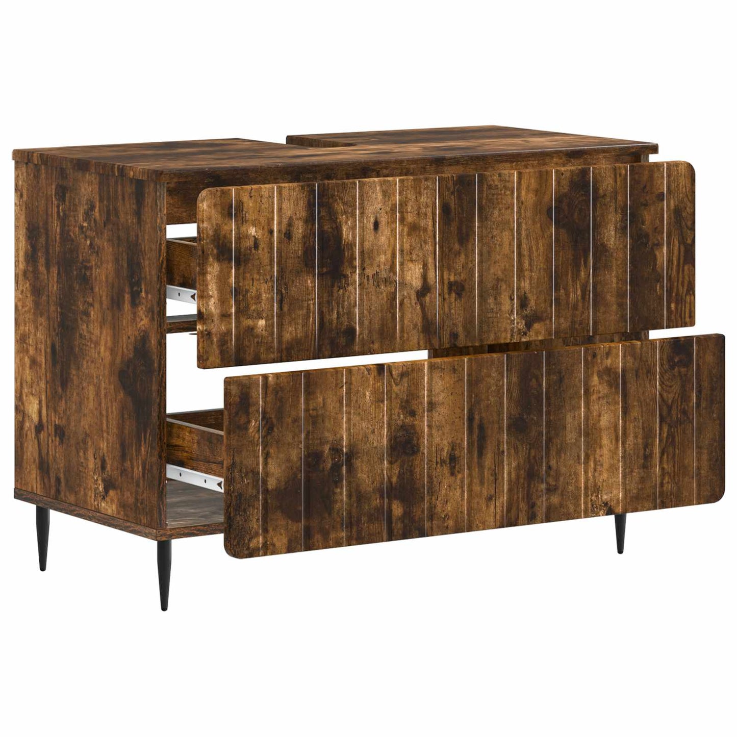 Bathroom Sink Cabinet ZWOLLE Smoked Oak 82 x 41x 58.5 cm
