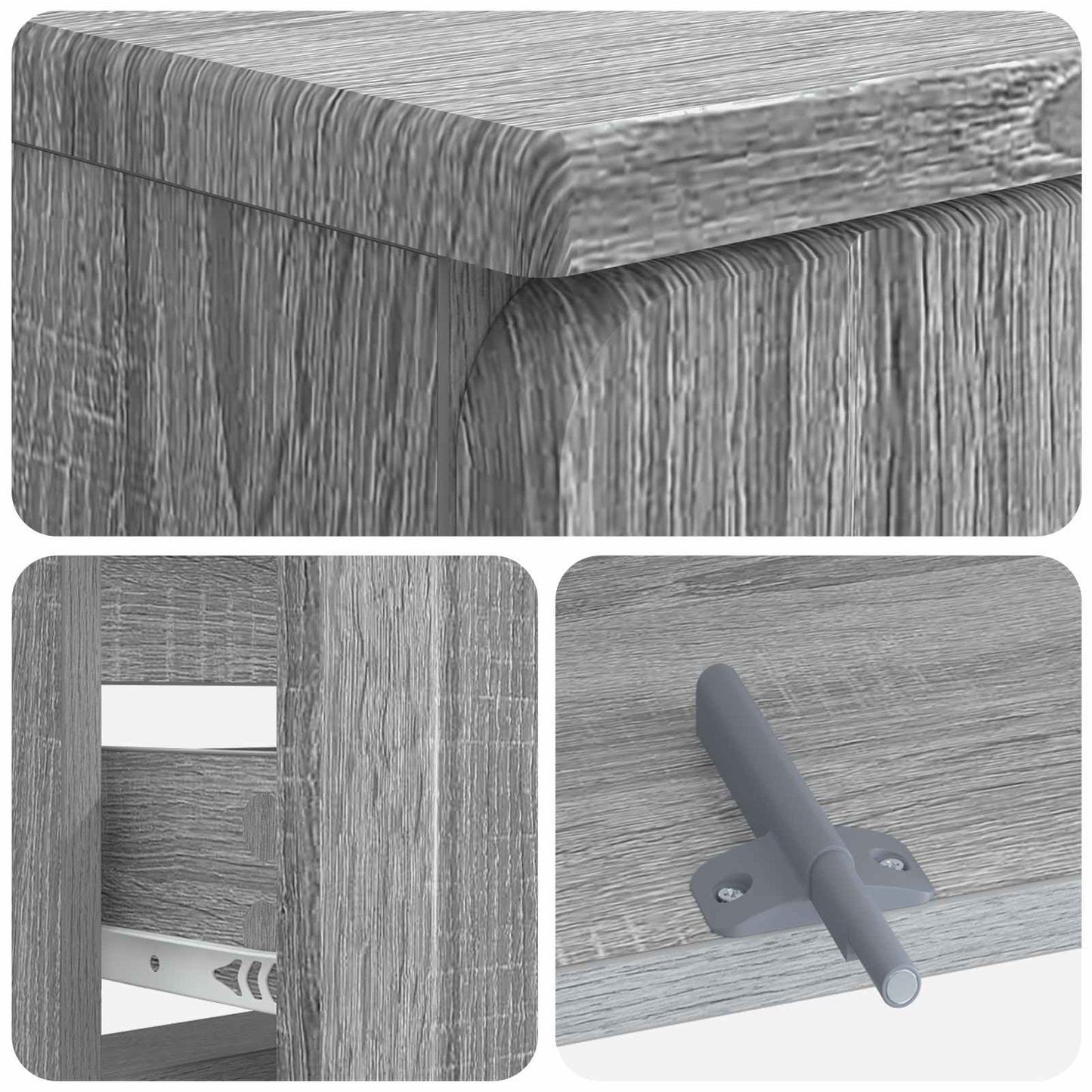 Bathroom Sink Cabinet ZWOLLE Grey Sonoma 82 x 41x 58.5 cm