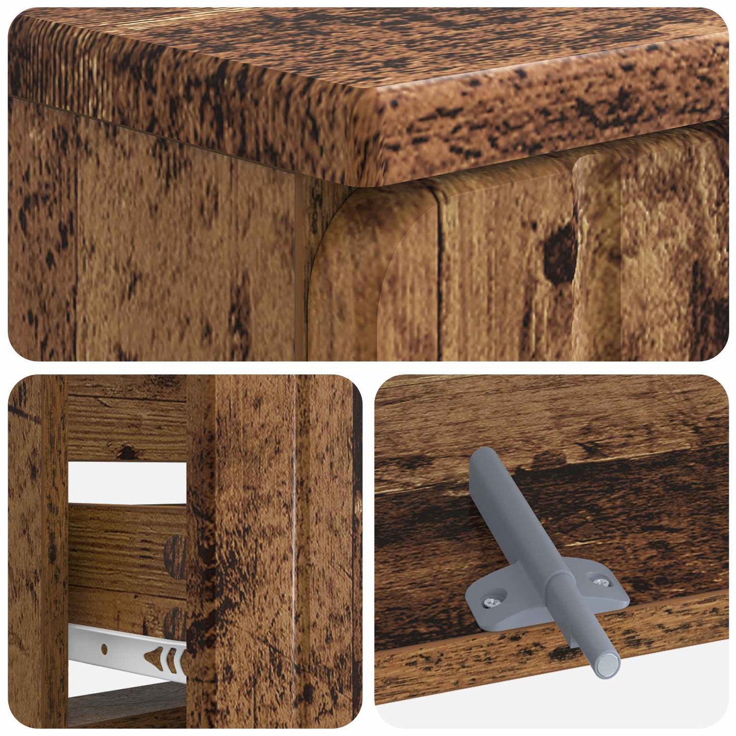 Bathroom Sink Cabinet ZWOLLE Old Wood 82 x 41x 58.5 cm