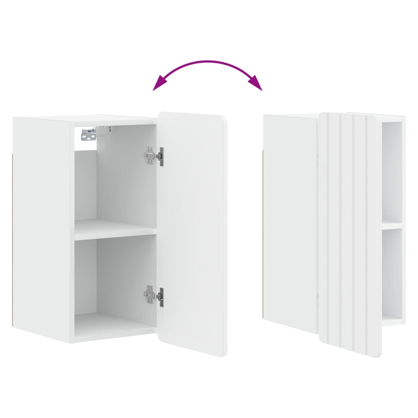 Bathroom Wall Cabinet ZWOLLE White 30 x 31 x 63 cm