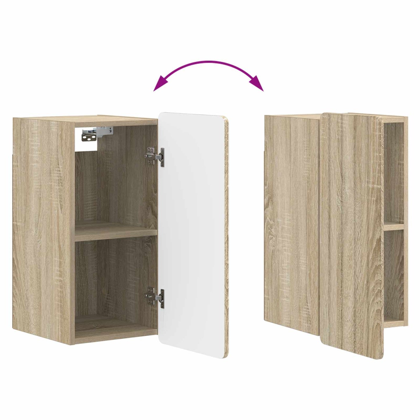 Bathroom Wall Cabinet ZWOLLE Sonoma Oak 30 x 31 x 63 cm