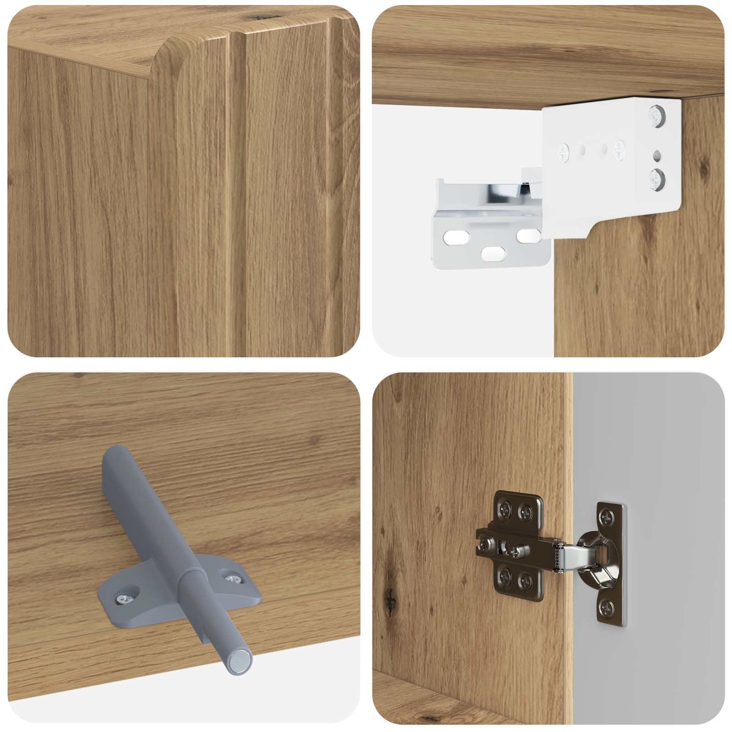 Bathroom Wall Cabinet ZWOLLE Artisan Oak 30 x 31 x 63 cm