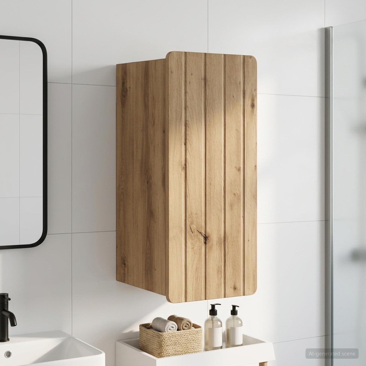 Bathroom Wall Cabinet ZWOLLE Artisan Oak 30 x 31 x 63 cm