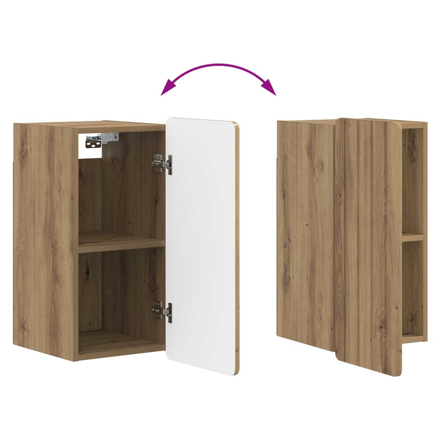 Bathroom Wall Cabinet ZWOLLE Artisan Oak 30 x 31 x 63 cm