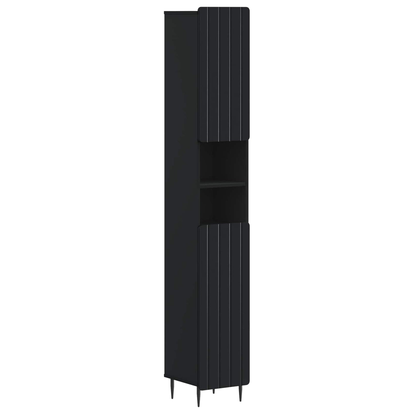 Bathroom Cabinet with Open Shelf ZWOLLE Black